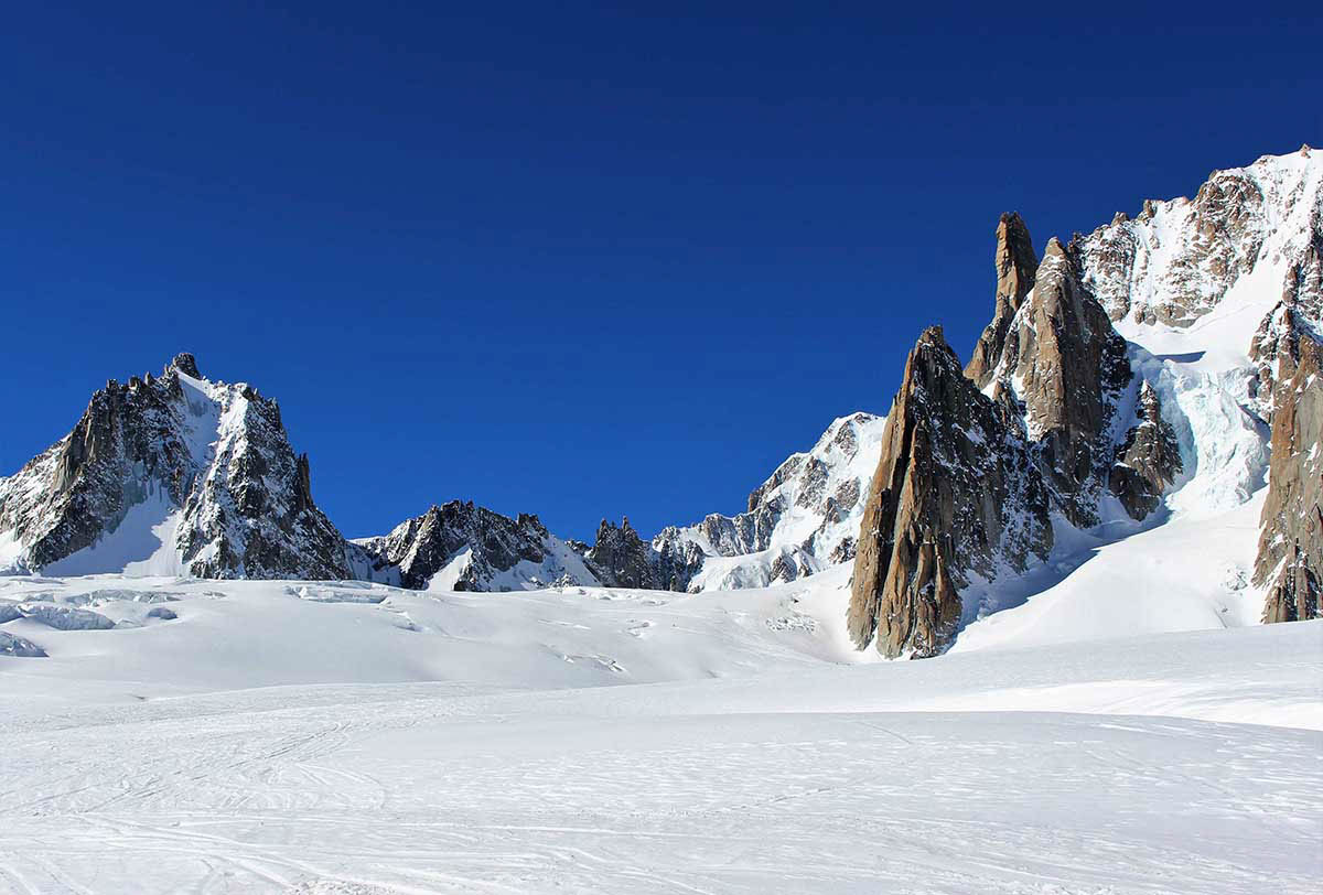 Traversata del Monte Bianco, Vallèe Blanche con gli sci